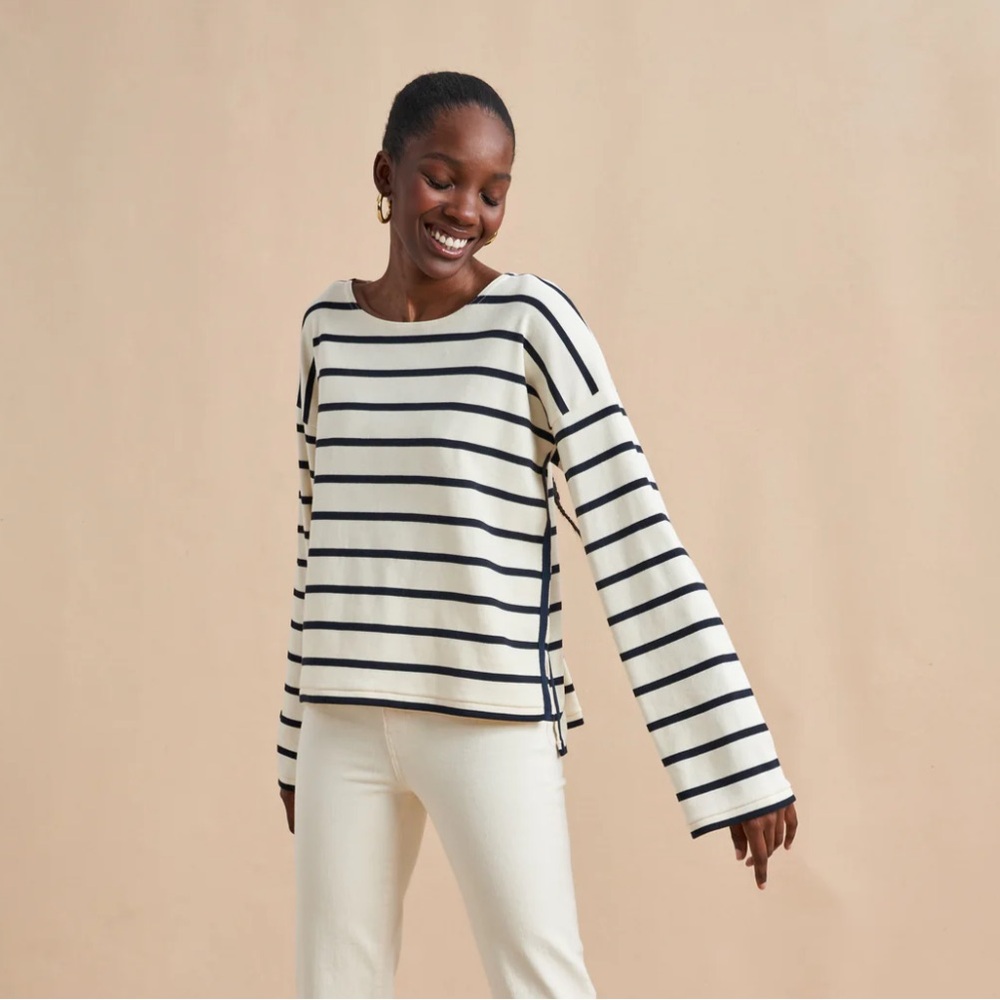 La Ligne Long Sleeve Striped Tee